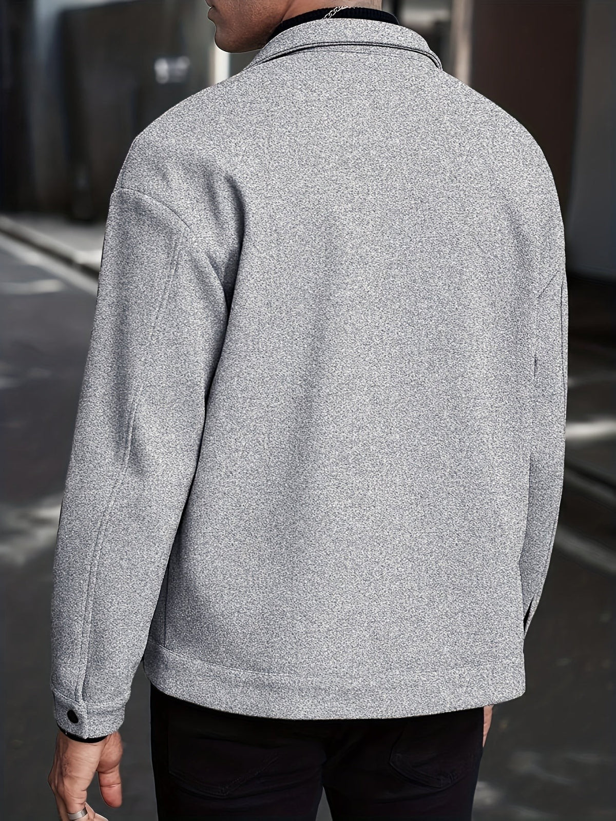 Nicolas | Pour Homme Veste à Revers Coupe Soignée Fermeture Boutons-Pression - Gris Clair