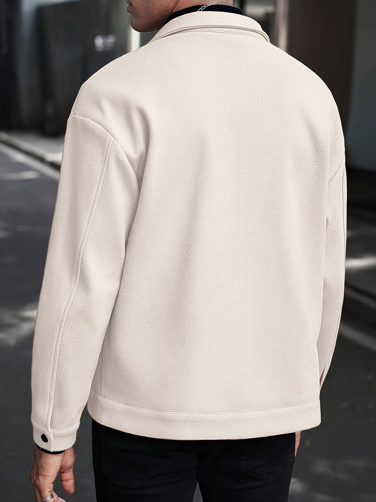 Nicolas | Pour Homme Veste à Revers Coupe Soignée Fermeture Boutons-Pression - Gris Clair