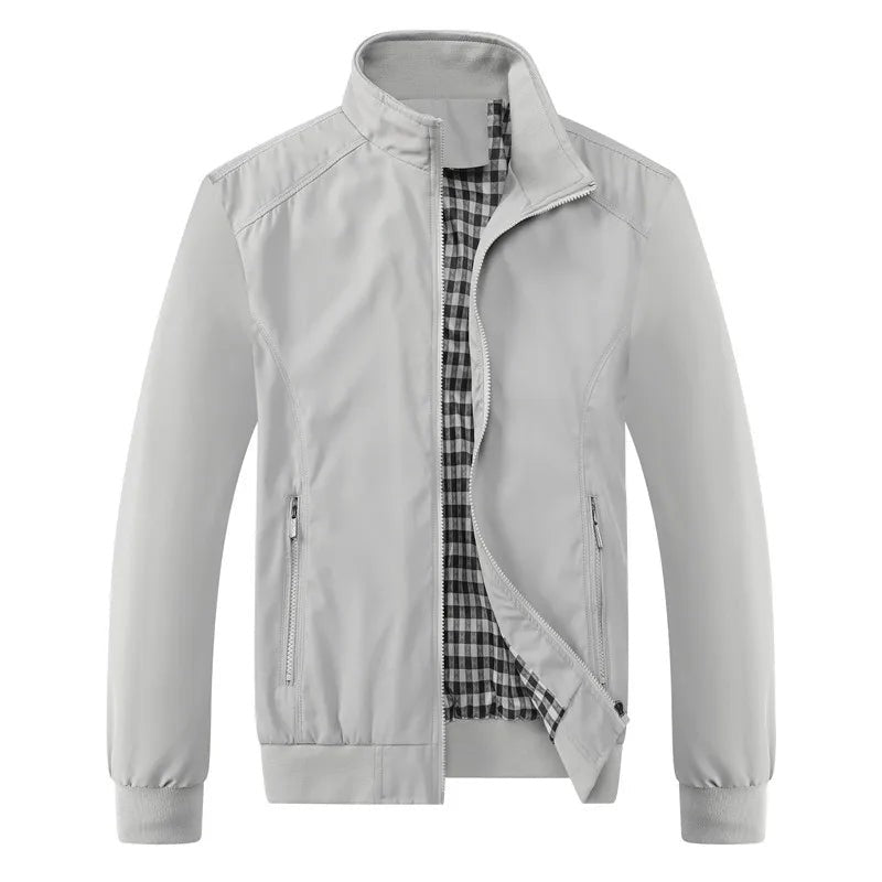 Noah | Veste Homme Maille Bomber Coupe Classique Fermeture Éclair - Gris