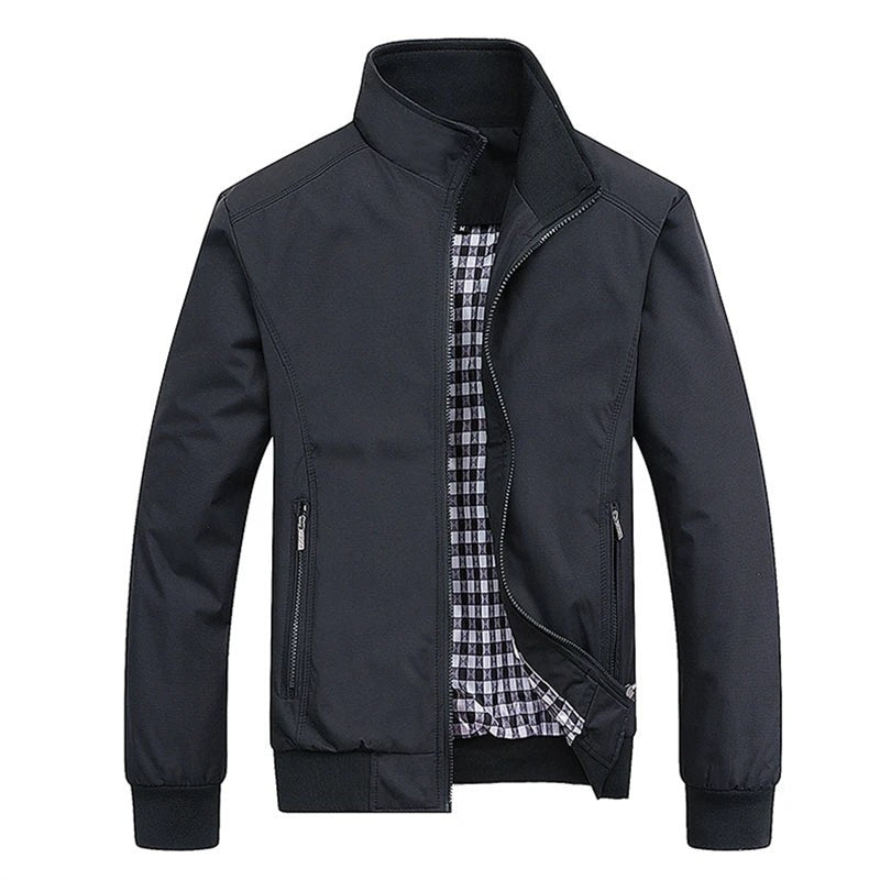 Noah | Veste Homme Maille Bomber Coupe Classique Fermeture Éclair - Noir