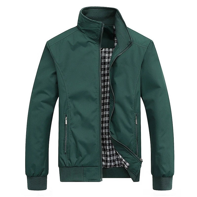 Noah | Veste Homme Maille Bomber Coupe Classique Fermeture Éclair - Vert