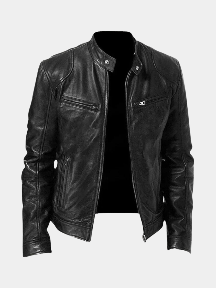 Noah | Veste pour Homme simili-cuir Véritable Coupe Ajustée Doublure Intérieure - Noir