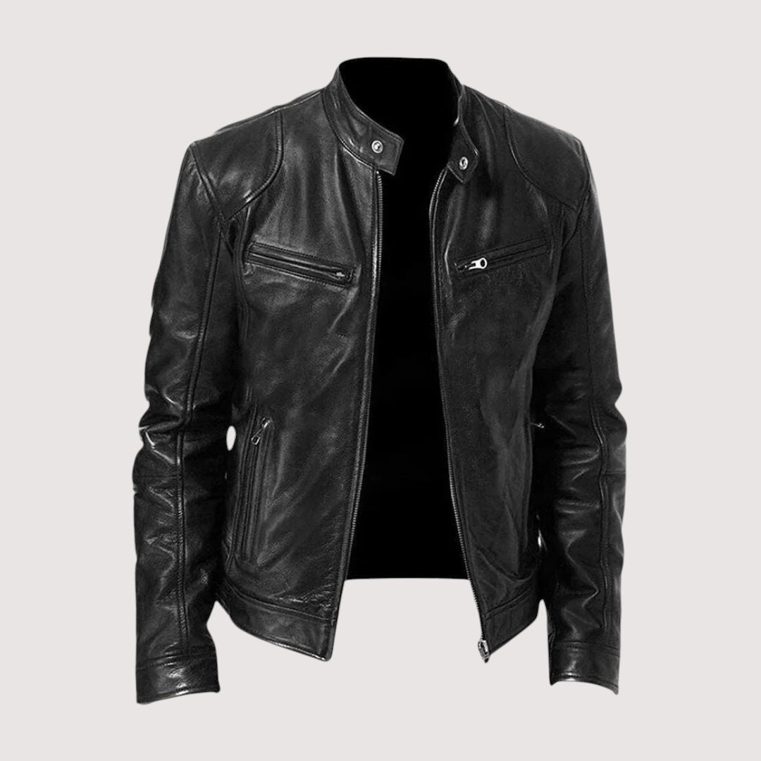 Noah | Veste pour Homme simili-cuir Véritable Coupe Ajustée Doublure Intérieure - Noir