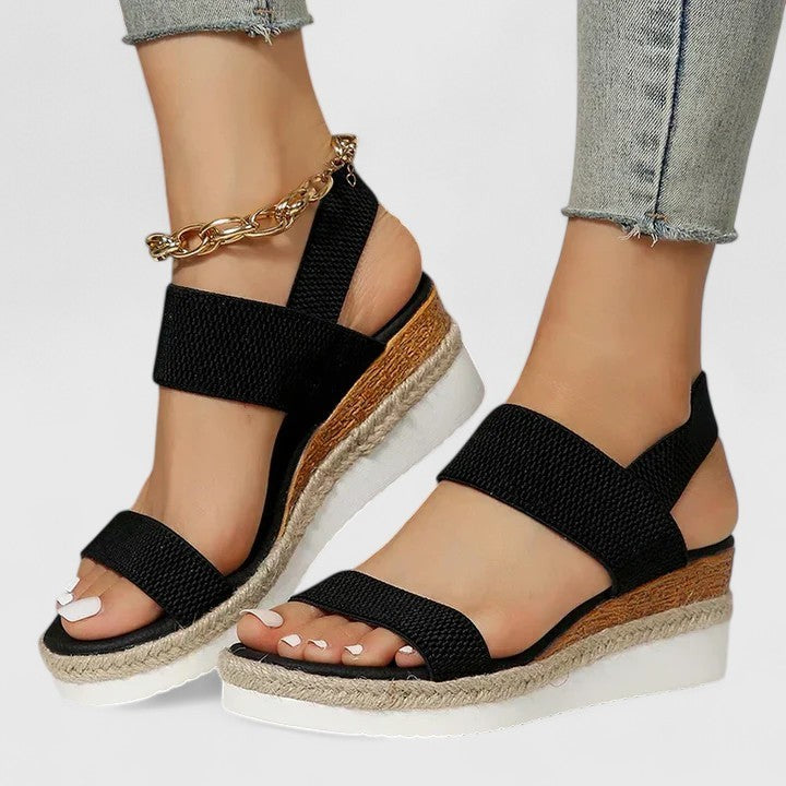 Raphael | Sandales pour Femme Soutien Orthopédique Arche Renforcée Confort - Noir