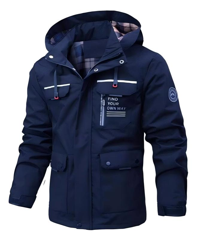 Raphael | Veste de Pluie Homme Légère Imperméable Coupe Décontractée - Bleu Marine