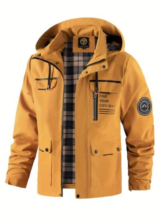 Raphael | Veste de Pluie Homme Légère Imperméable Coupe Décontractée - Jaune