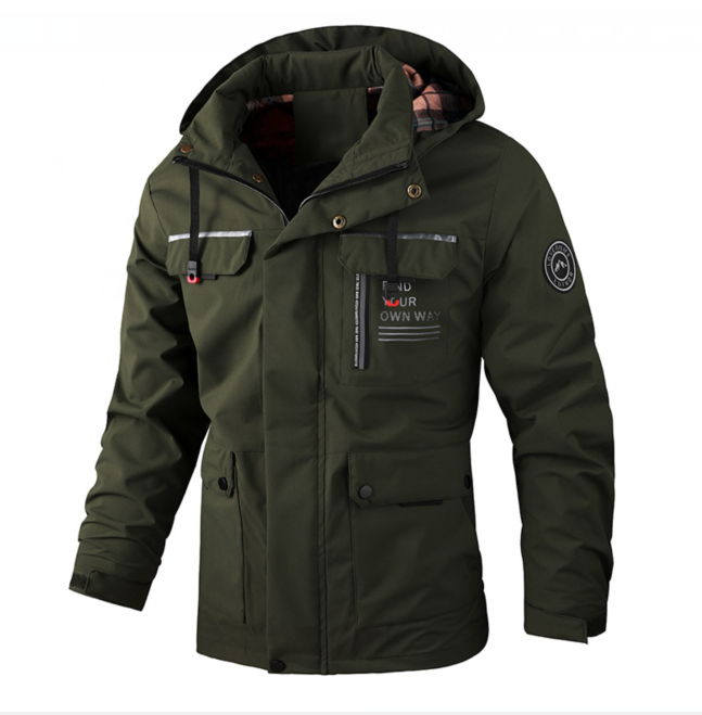 Raphael | Veste de Pluie Homme Légère Imperméable Coupe Décontractée - Vert