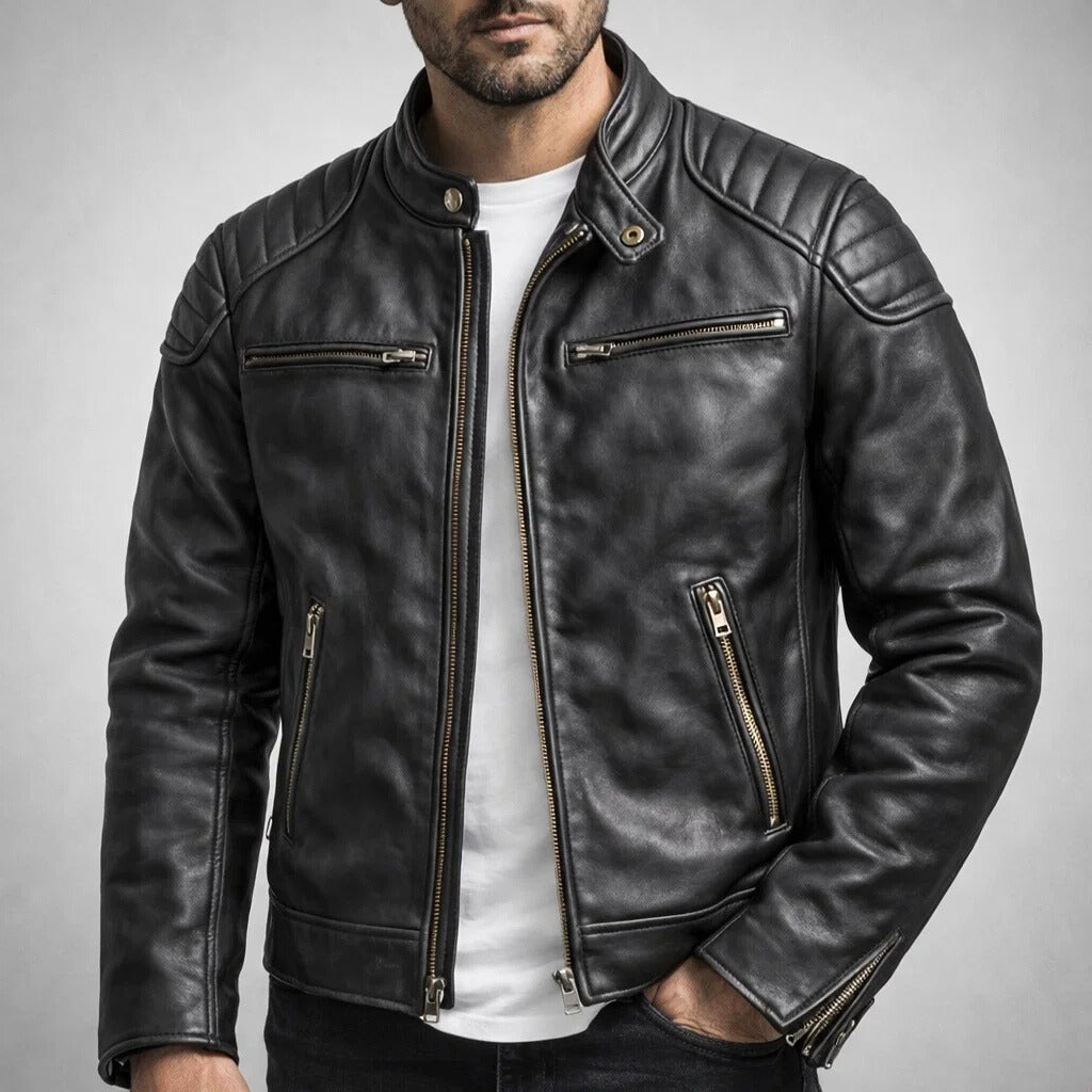 Raphael | Veste Moto pour Homme Renforcée Épaulettes Fermetures Éclair - Unique