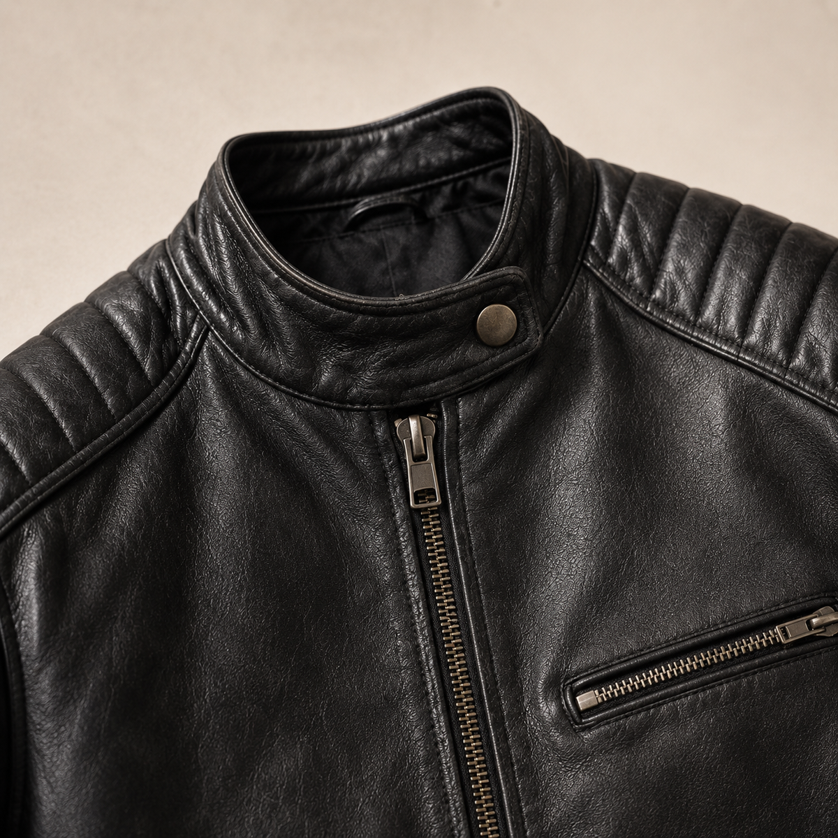 Raphael | Veste Moto pour Homme Renforcée Épaulettes Fermetures Éclair - Unique