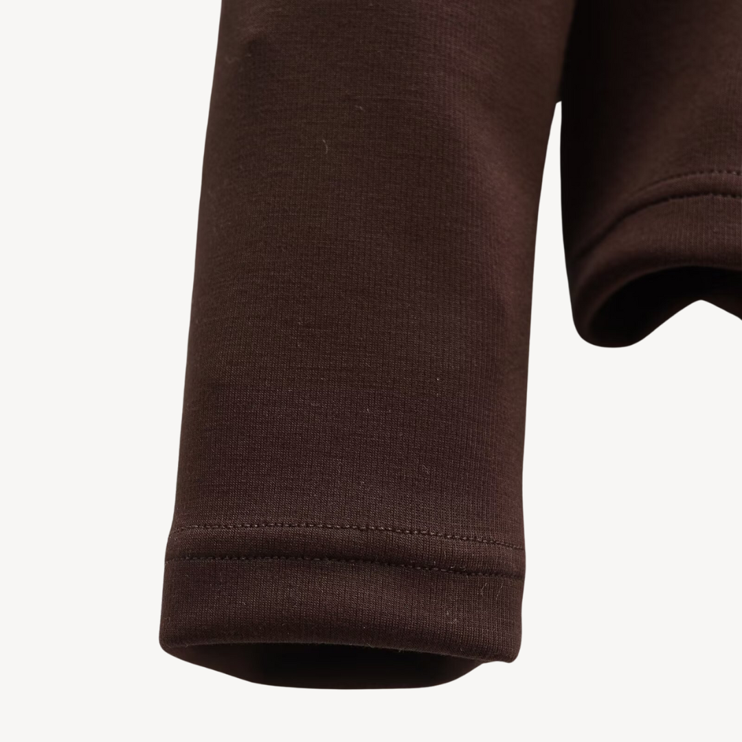 Rose | Dames Doudoune Chevron Matelassée Capuche Zippée Coupe Ajustée - Marron