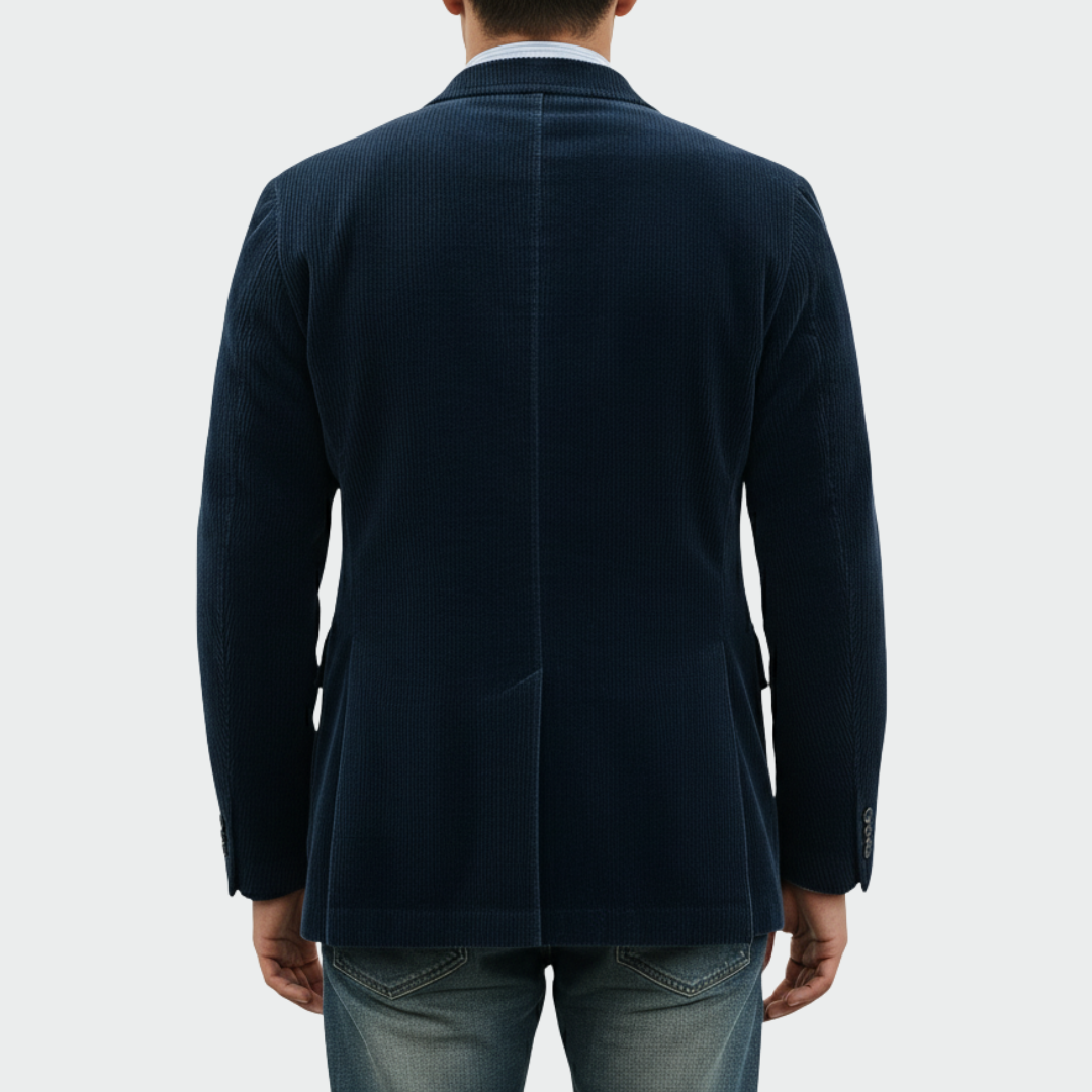 Sacha | Ensemble Blazer pour Homme Coupe Ajustée avec Gilet Assorti - Bleu
