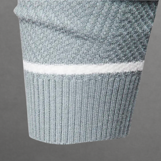 Sacha | Pull pour Femme Rayé Horizontal Col Rond Maille Douce - Turquoise