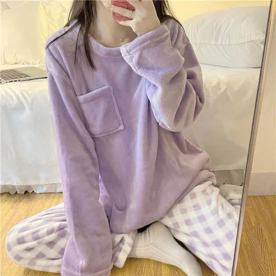 Sacha | Pyjama Femme Coupe Ample Tissu Léger Design Féminin - Violet