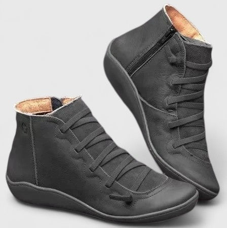 Sarah | Bottes Orthopédiques pour Femme Soutien Voûte Plantaire Confort - Noir