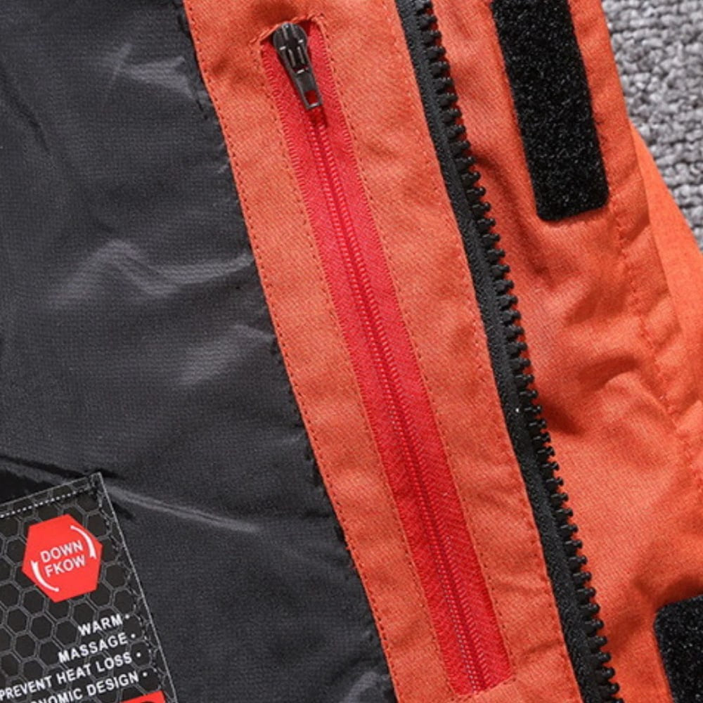 Theo | Dames Veste d'Hiver Déperlante Capuche Amovible Duvet - Bleu