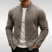 Tom | Veste Homme Matelassée Col Montant Fermeture Deux Boutons - Gris