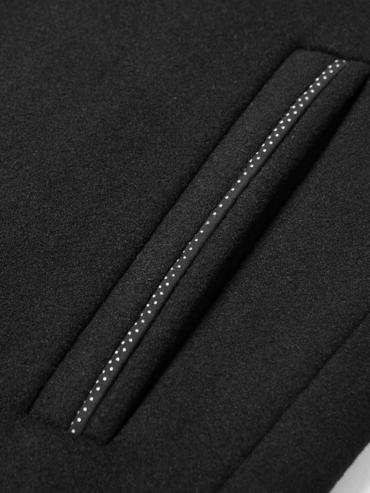 Tom | Veste pour Homme Col Montant Boutonnage Simple Couleur Unie - Noir