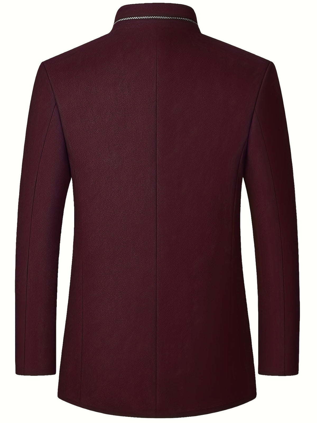 Tom | Veste pour Homme Col Montant Boutonnage Simple Couleur Unie - Noir