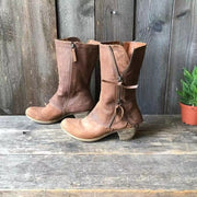 Victor | Bottes Femme simili-cuir Résistant Semelle Antidérapante Confortables - Unique