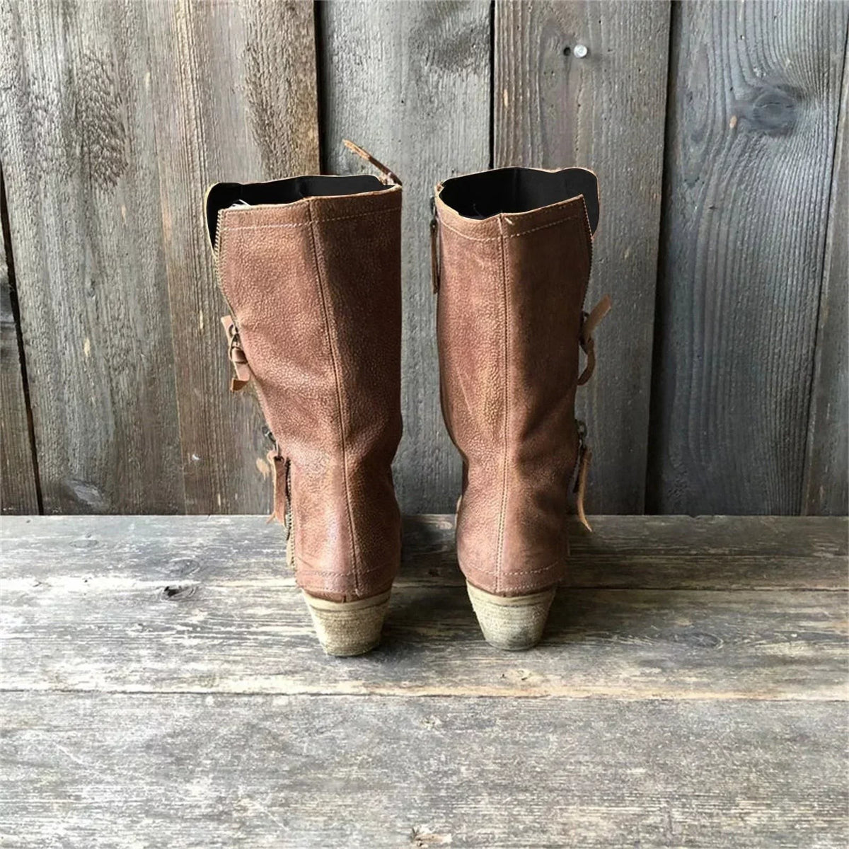 Victor | Bottes Femme simili-cuir Résistant Semelle Antidérapante Confortables - Unique
