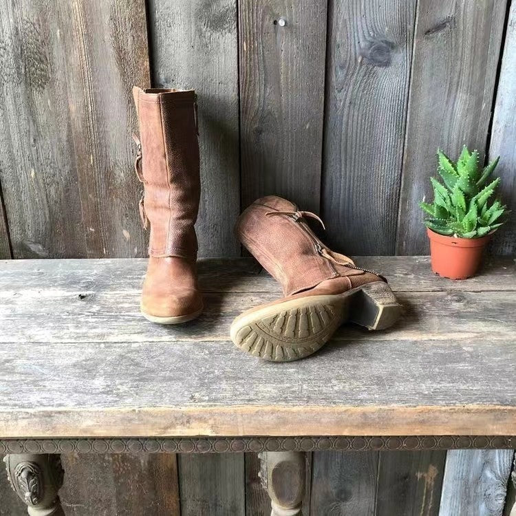 Victor | Bottes Femme simili-cuir Résistant Semelle Antidérapante Confortables - Unique