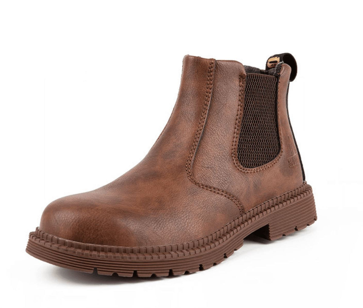 Victor | Bottines Homme Élastique Latéral Enfiler Confortable - Marron