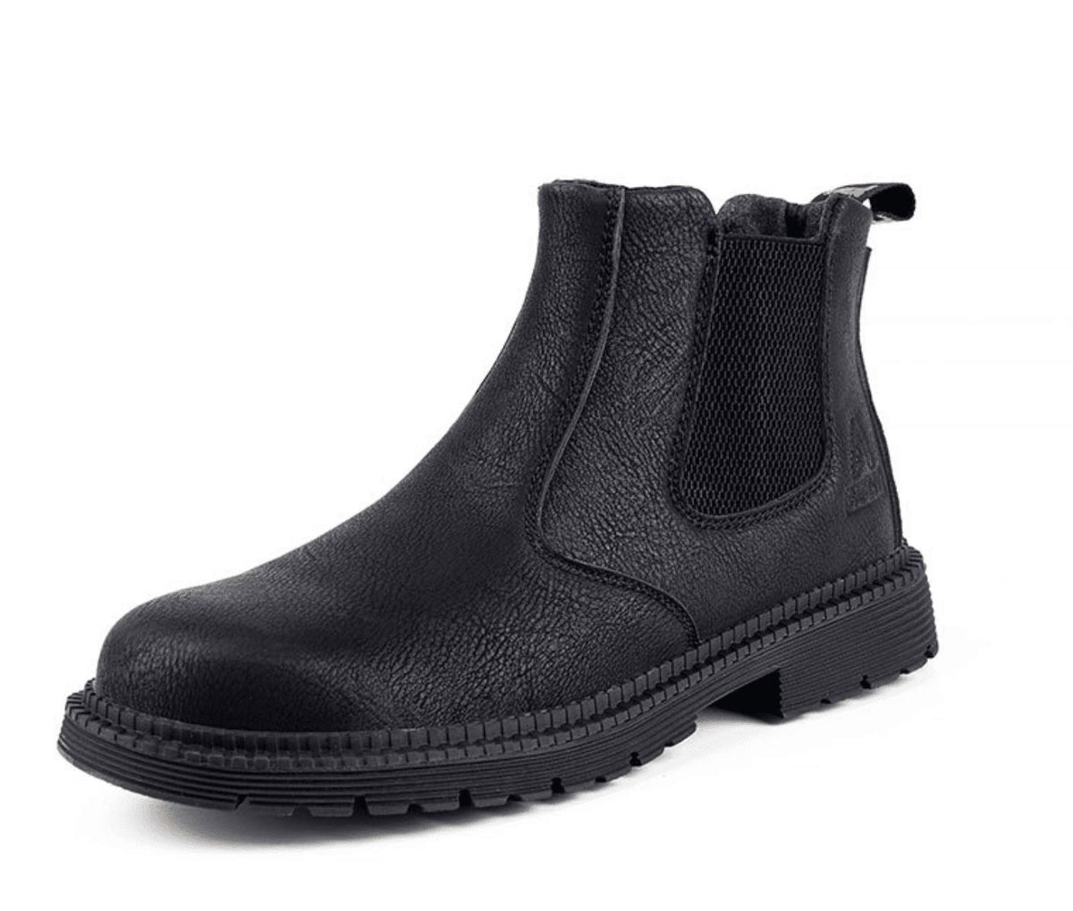 Victor | Bottines Homme Élastique Latéral Enfiler Confortable - Noir