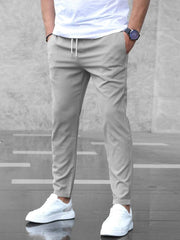 Victor | Pantalon pour Homme Coupe Ajustée Cordon de Serrage Cheville - Gris