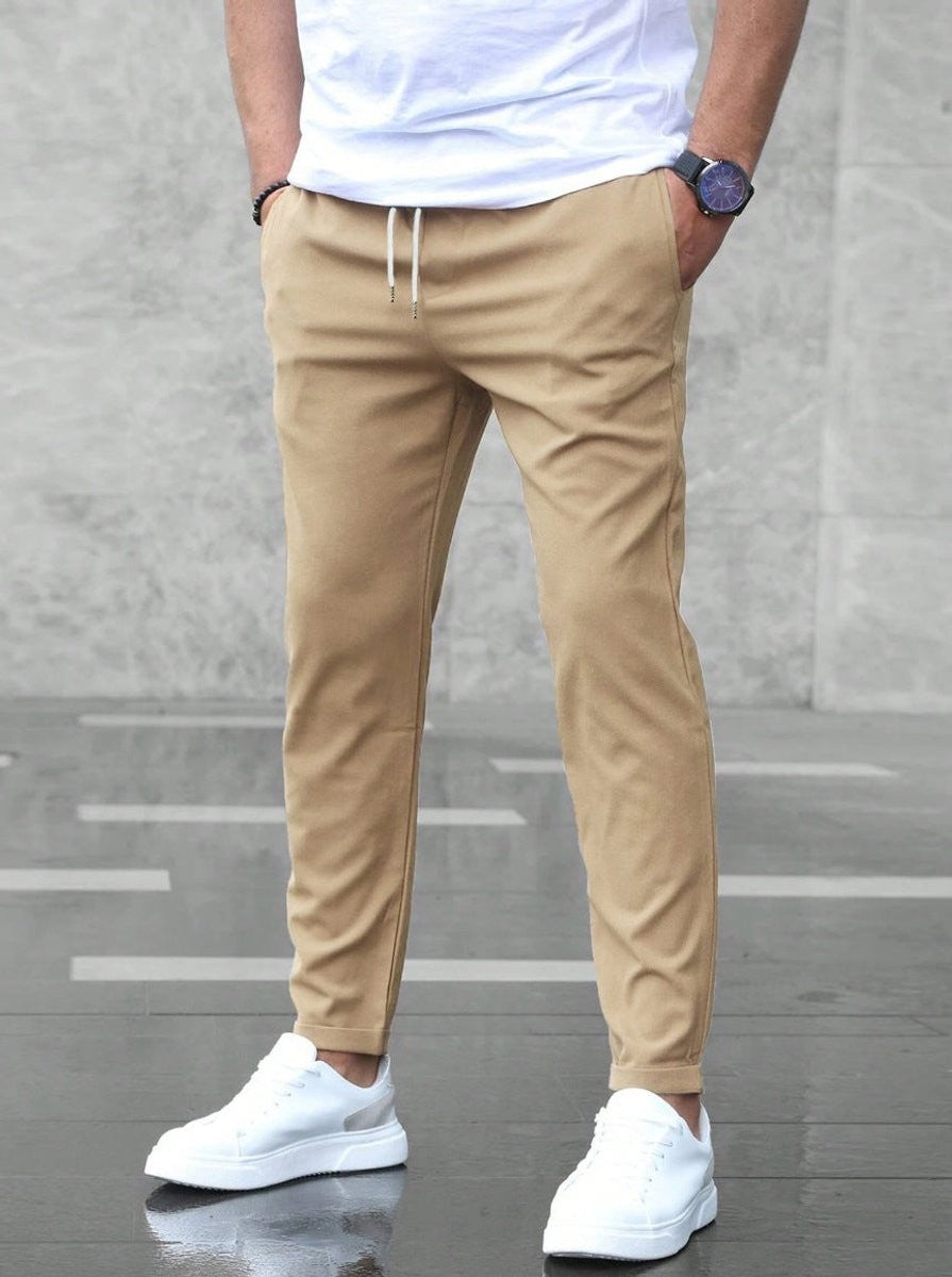 Victor | Pantalon pour Homme Coupe Ajustée Cordon de Serrage Cheville - Kaki