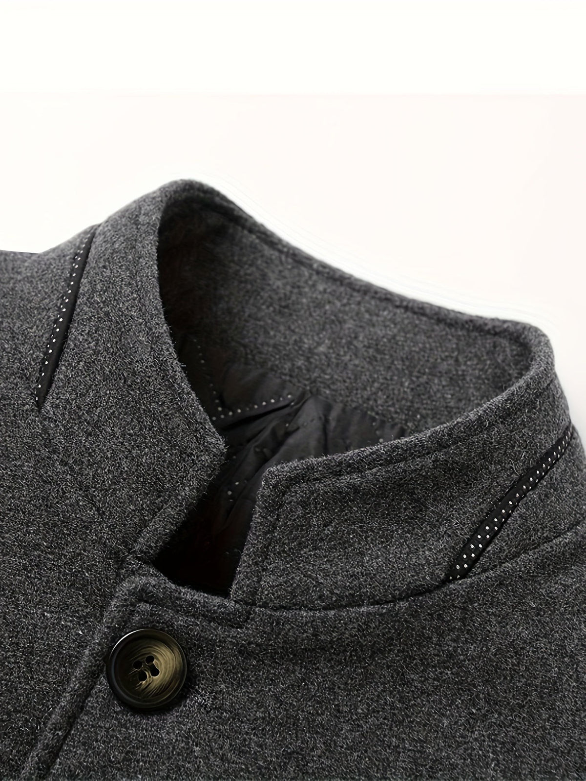 Victor | Pour Homme Veste Col Montant Boutonnage Simple - Noir