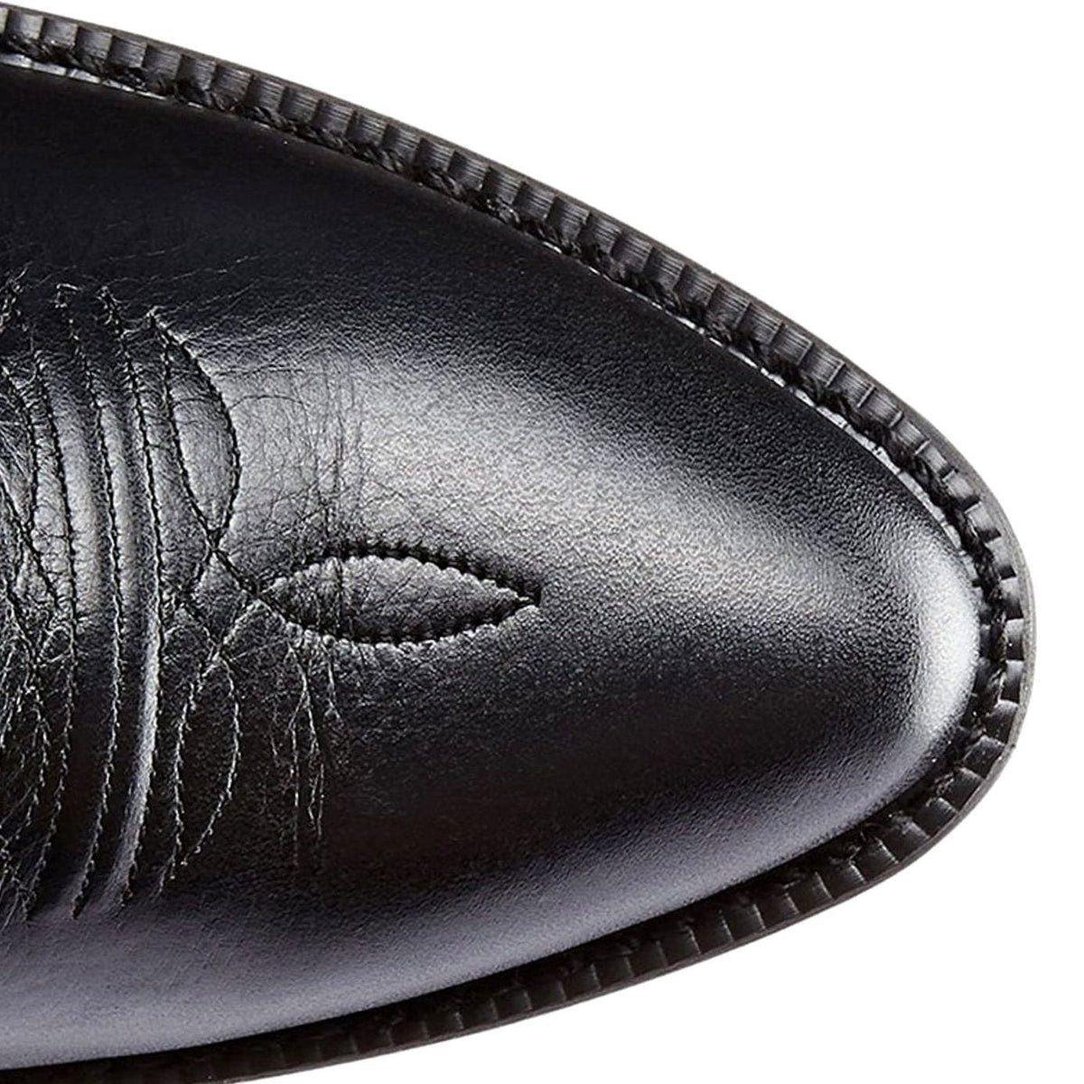 Zoe | Bottes Femme Western Brodées Talon Bloc Tige Midi - Noir