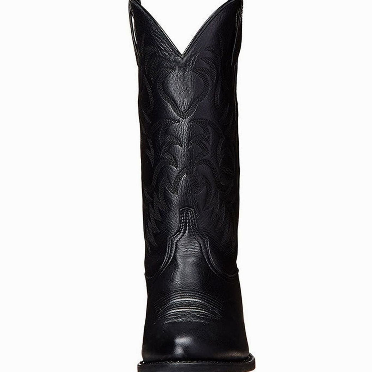 Zoe | Bottes Femme Western Brodées Talon Bloc Tige Midi - Noir