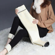 Zoe | Legging Thermique Femme Doublé Polaire Taille Haute Coupe Ample - Noir