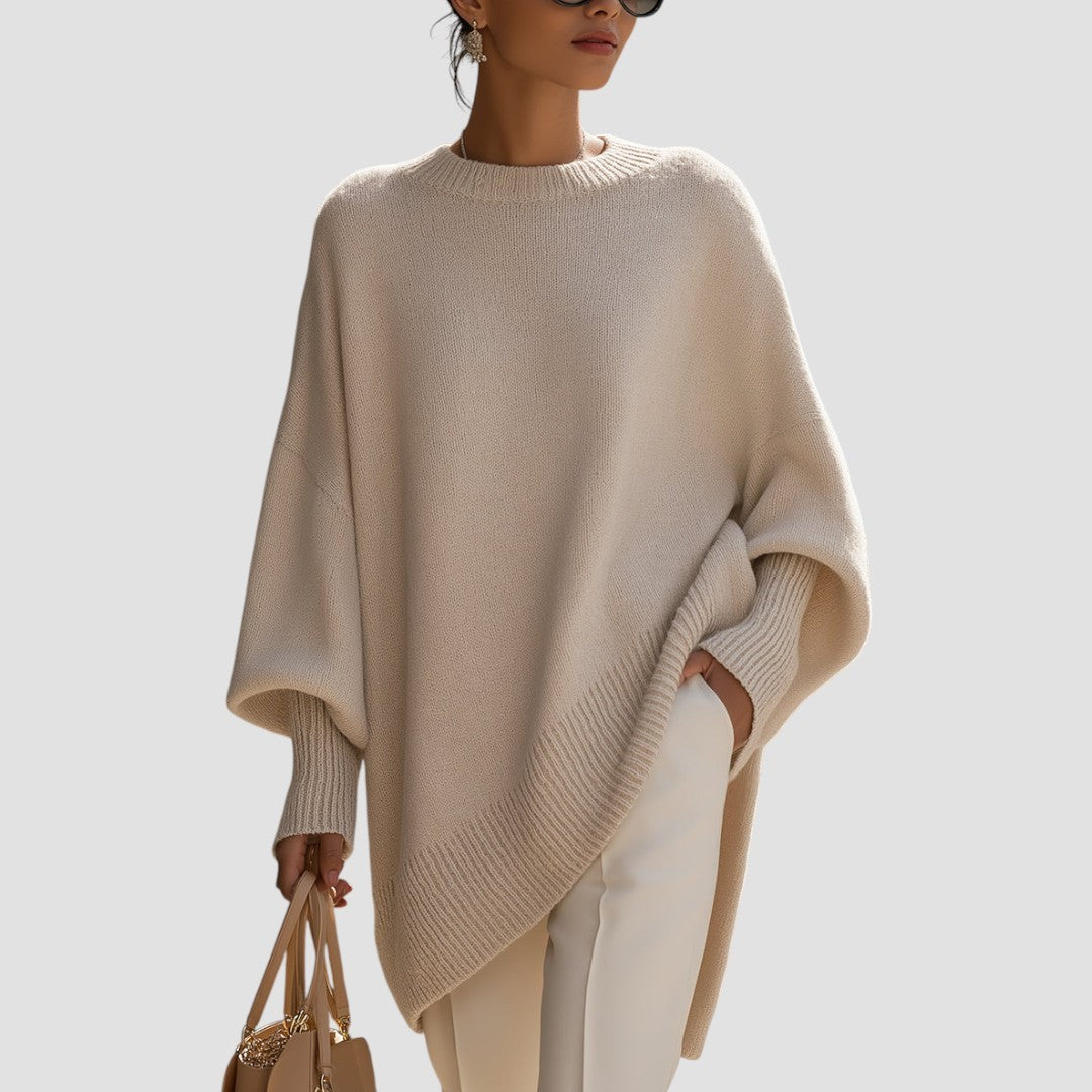 Zoe | Pull Femme Oversize Coupe Ample Élégant - Beige