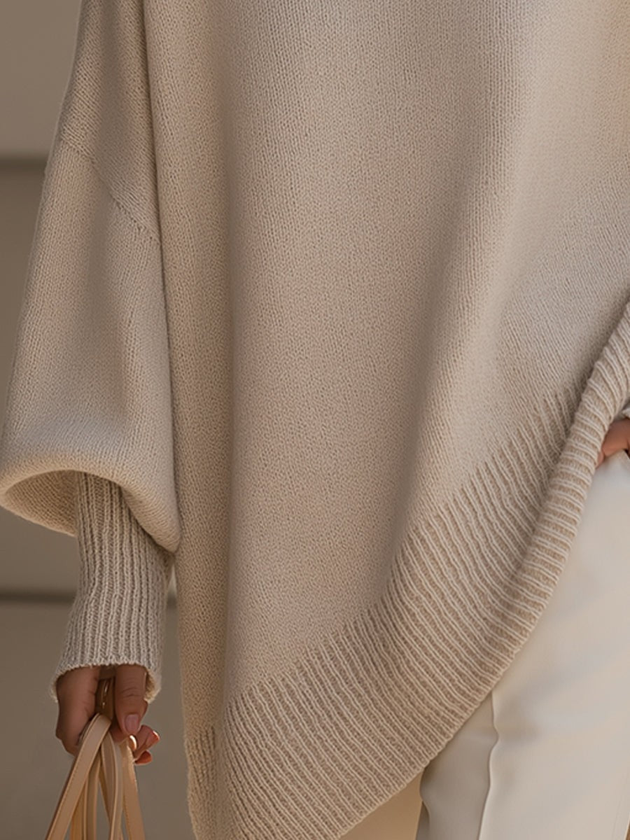 Zoe | Pull Femme Oversize Coupe Ample Élégant - Beige