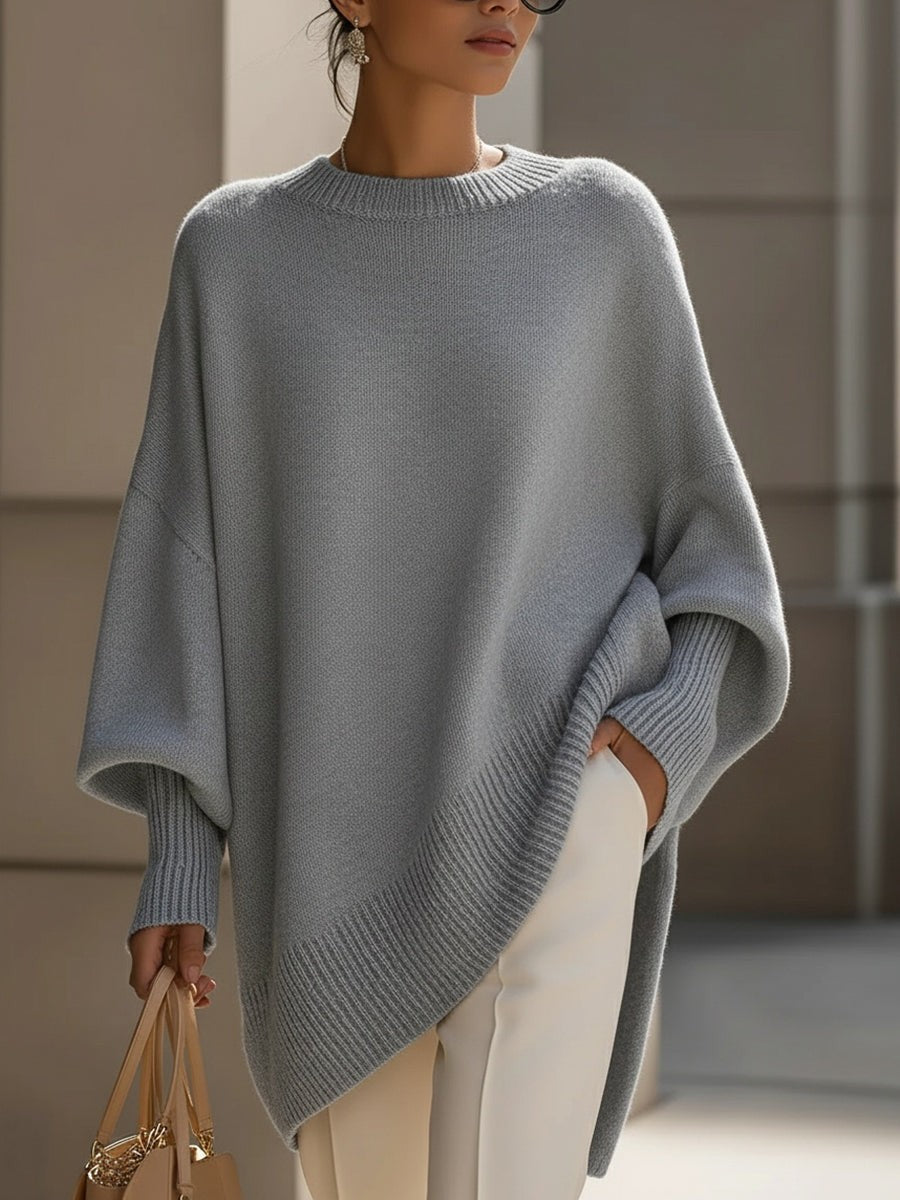 Zoe | Pull Femme Oversize Coupe Ample Élégant - Beige