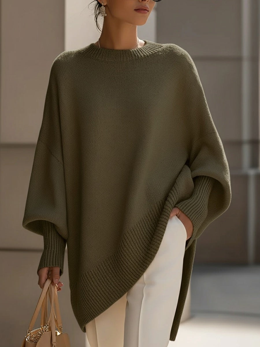 Zoe | Pull Femme Oversize Coupe Ample Élégant - Vert